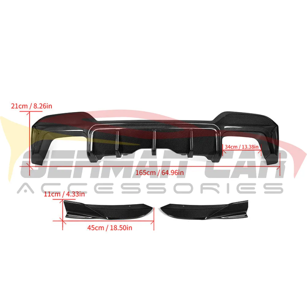 2022  BMW X3M Carbon Fiber 3 Piece Rear Diffuser | F97 LCI
