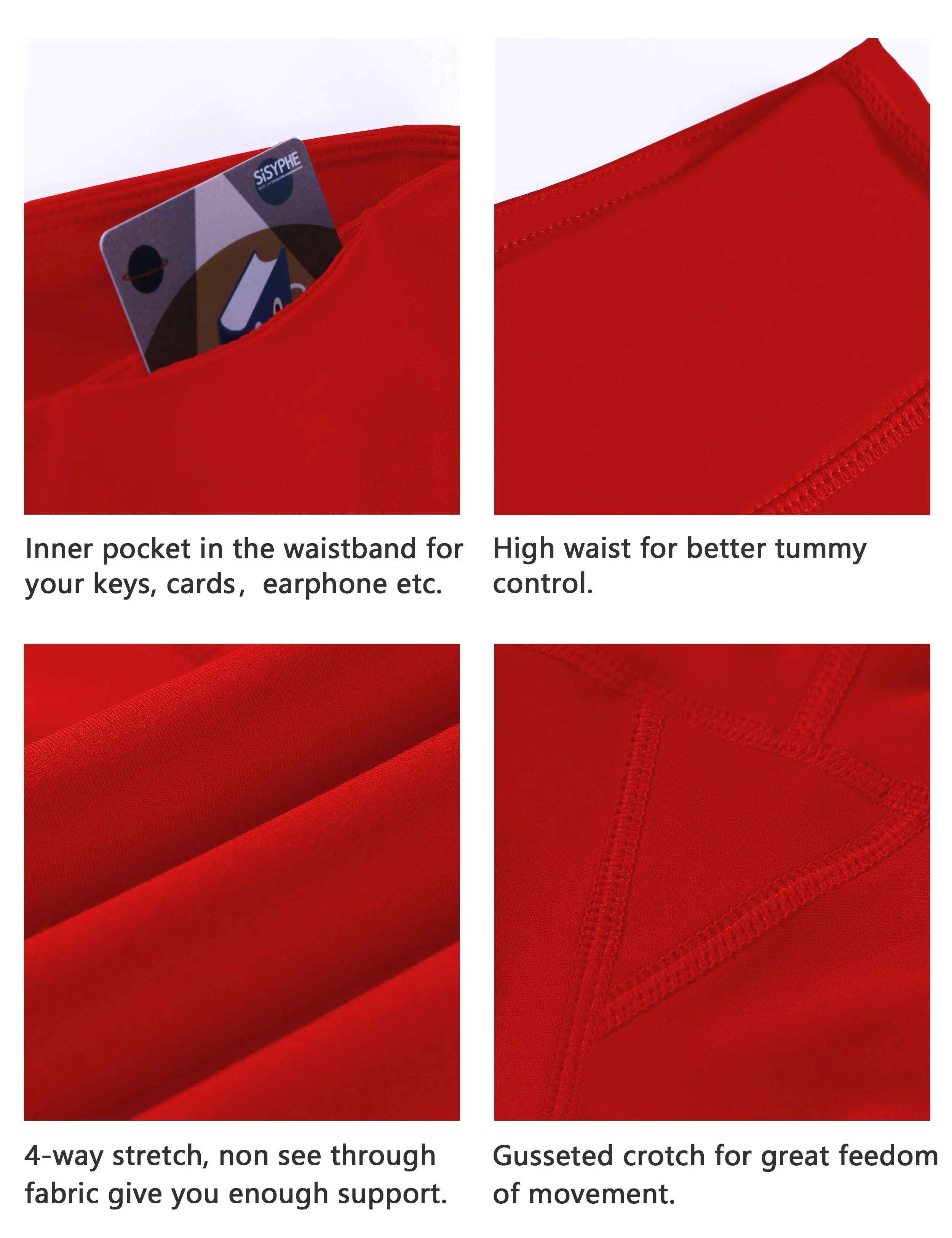 8 High Waist yogastudio Shorts scarlet_yogastudio