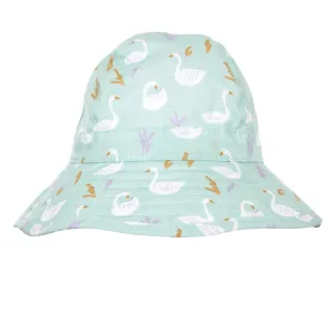 Acorn Swans Wide Brim Infant Hat