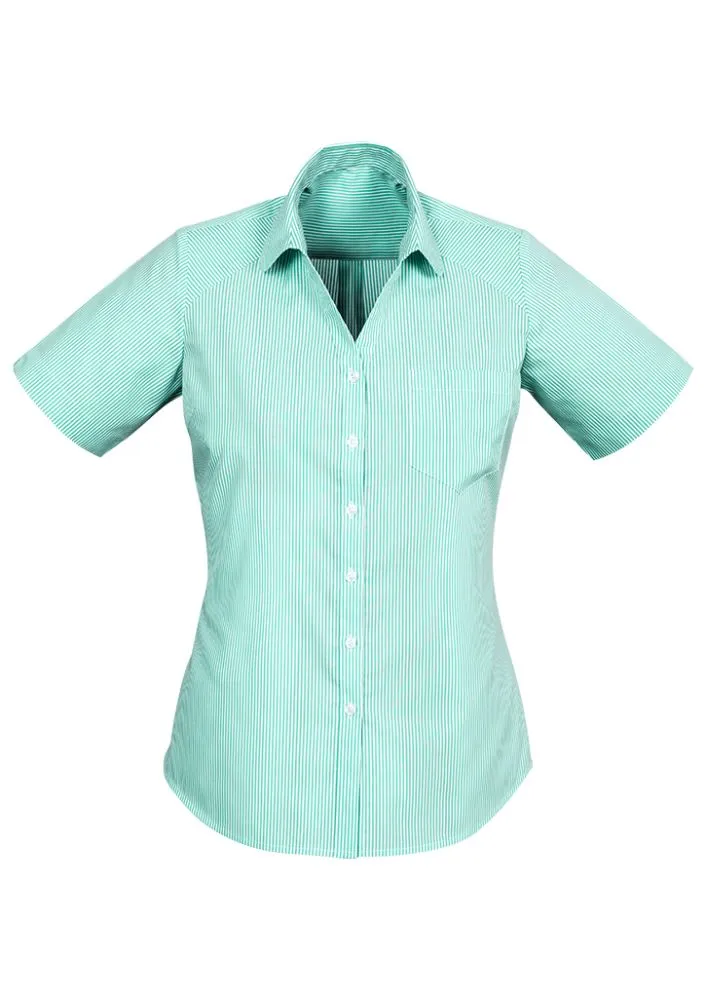 Advatex Ladies Lindsey Short Sleeve Shirt - Dynasty Green - 6 - Biz Collection