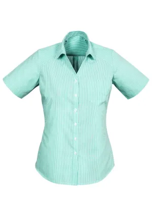 Advatex Ladies Lindsey Short Sleeve Shirt - Dynasty Green - 6 - Biz Collection