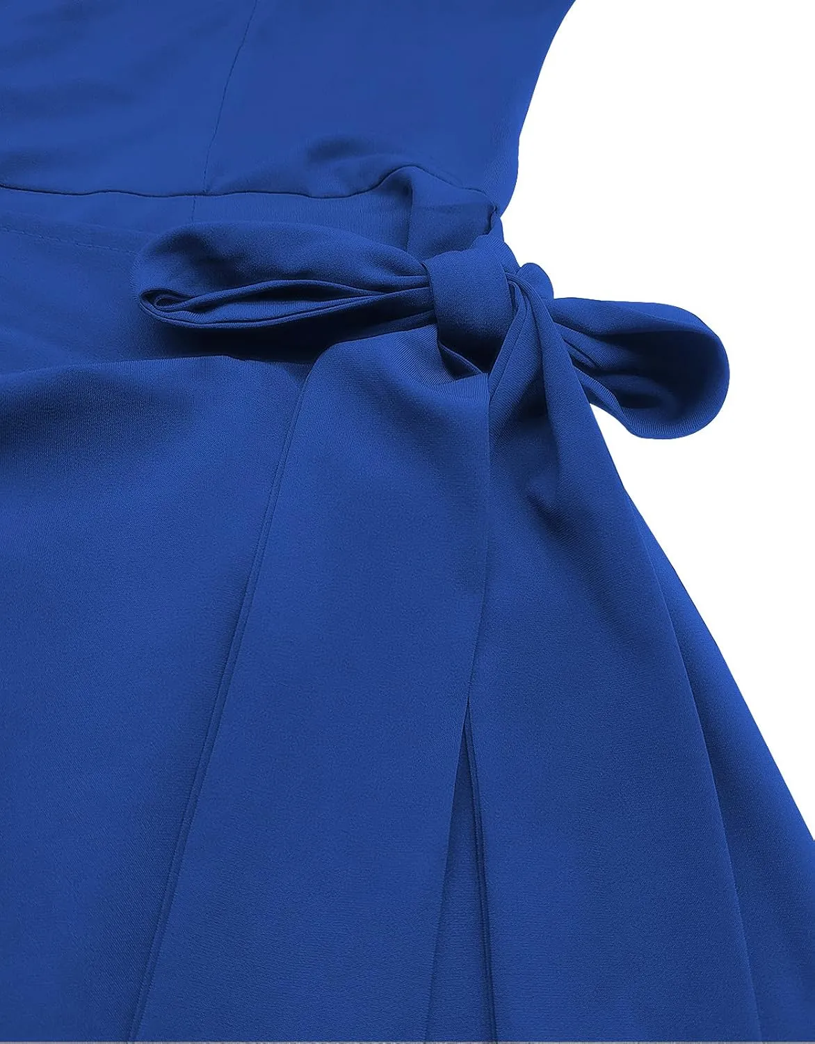 AOOKSMERY Women's Elegant Long Sleeve Tie-Front Skater Dress Wrap Party Cocktail Mini Dresses