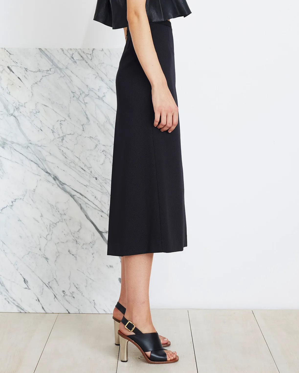 Apiece Apart | Isabel Double V Skirt in Black - FINAL SALE