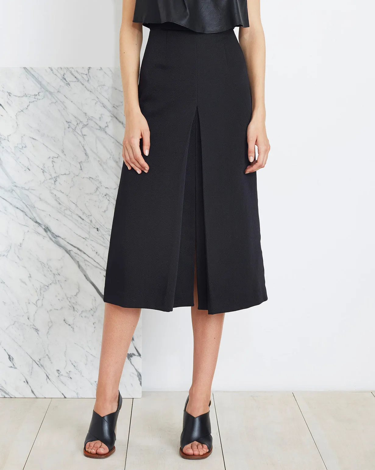 Apiece Apart | Isabel Double V Skirt in Black - FINAL SALE
