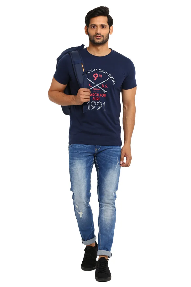 AXMANN Casual T-Shirt (Ziphar | D.Navy) Combo Pack