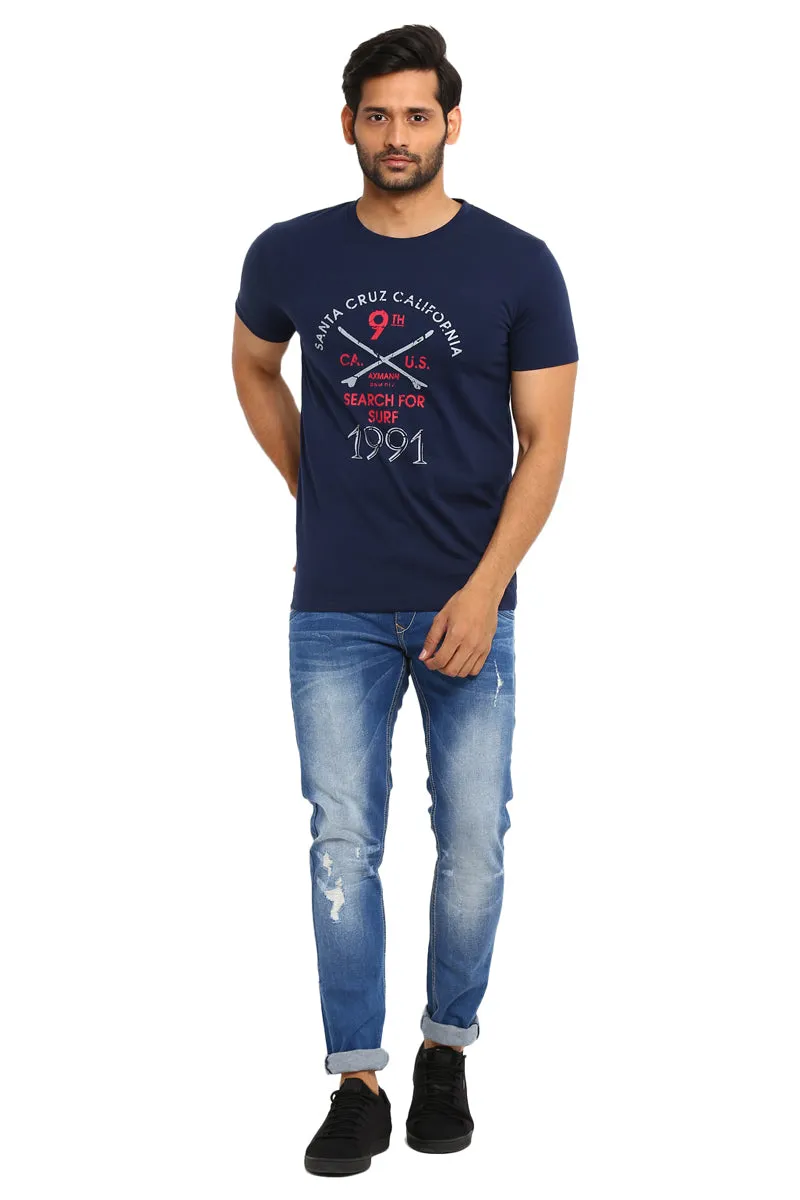 AXMANN Casual T-Shirt (Ziphar | D.Navy) Combo Pack