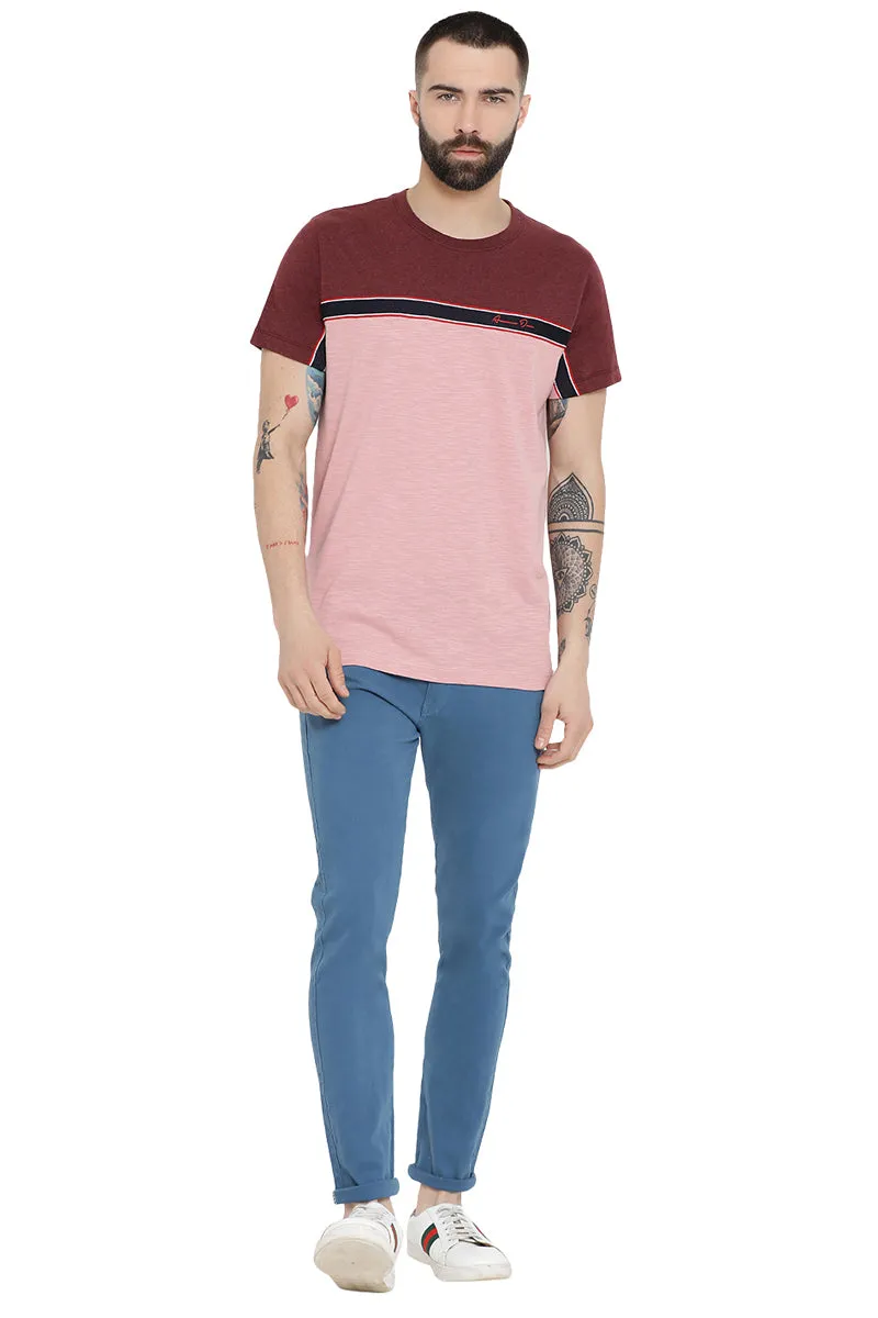 Axmann Color Blocked Casual T-Shirt