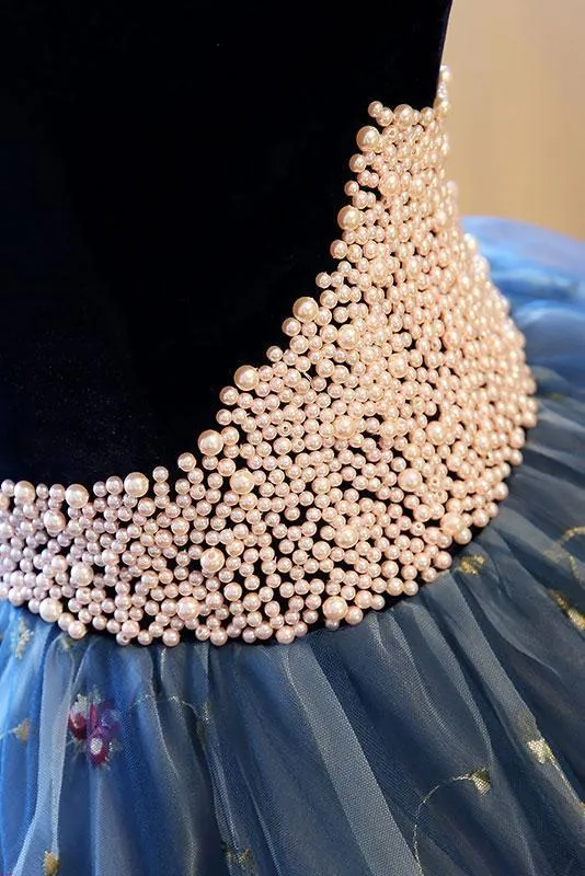 Ball Gown Sweetheart Floor-Length Tulle Appliqued Quinceanera Dresses ASD26977
