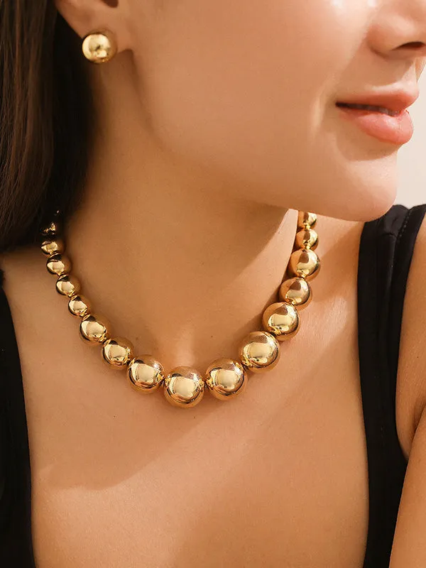 Beaded Solid Color Dainty Necklace  Accessories   Earrings Accessories