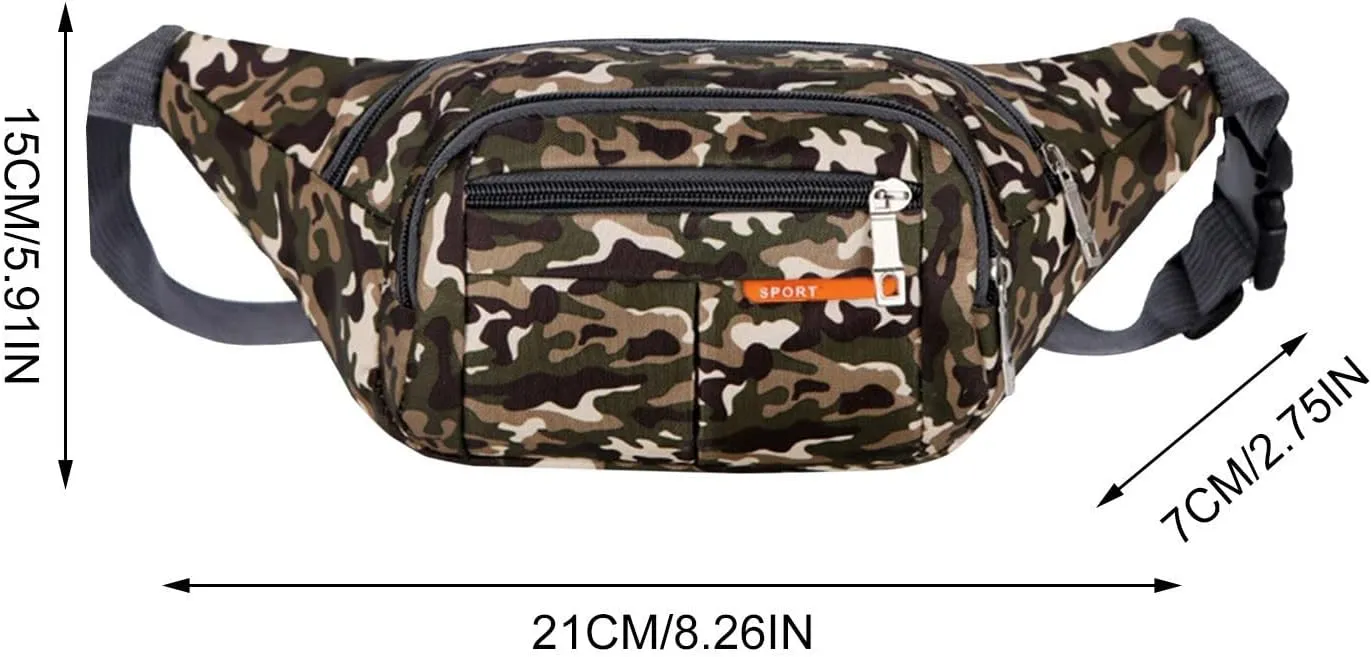Belt Bag for Travel Walking Running Hiking New Sports Fanny Pack Portable Nylon Stylish Fanny Pack Camouflage Sport