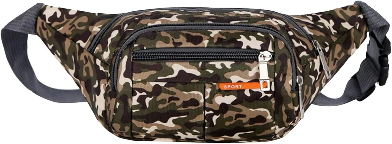 Belt Bag for Travel Walking Running Hiking New Sports Fanny Pack Portable Nylon Stylish Fanny Pack Camouflage Sport