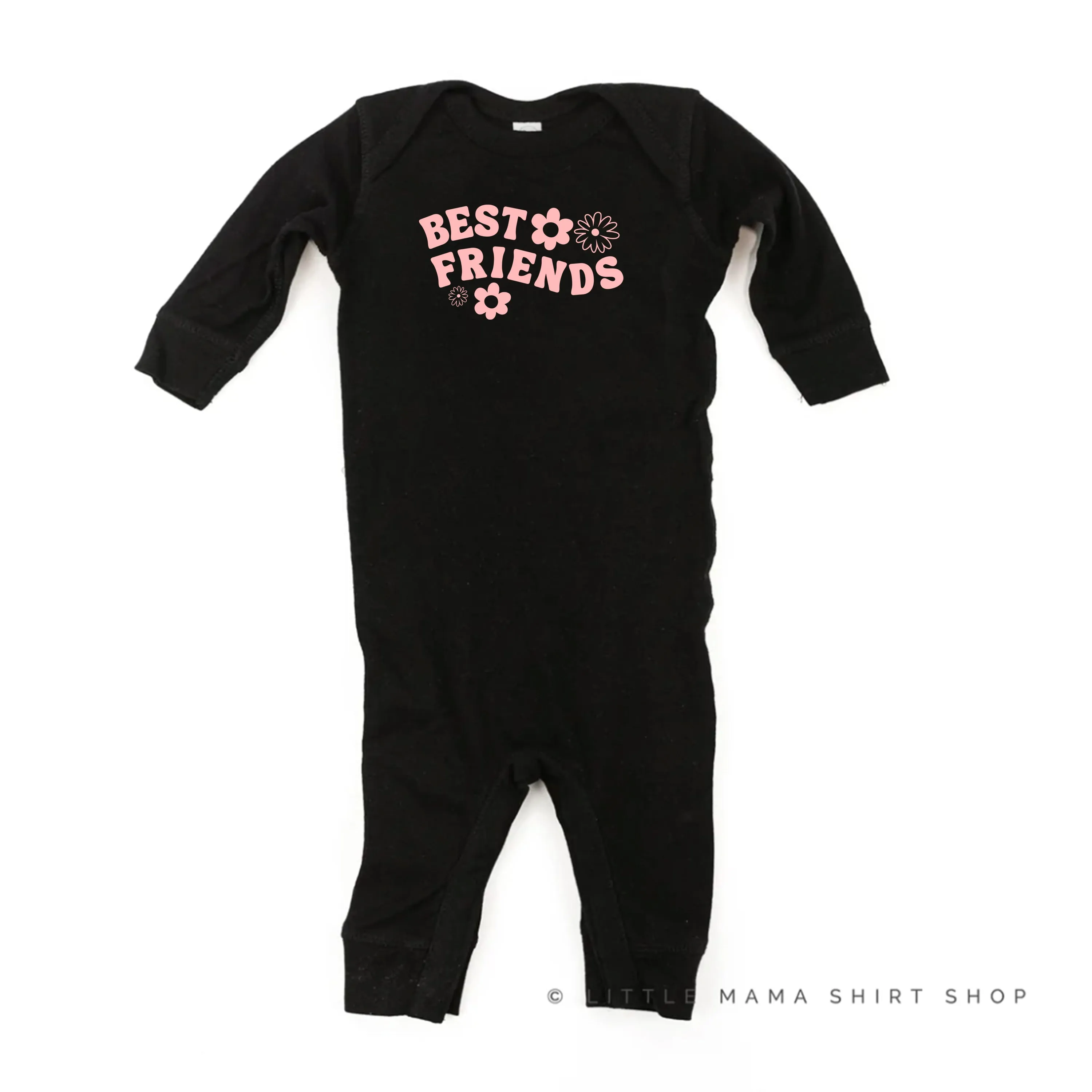 BEST FRIENDS (Flowers) - One Piece Baby Sleeper