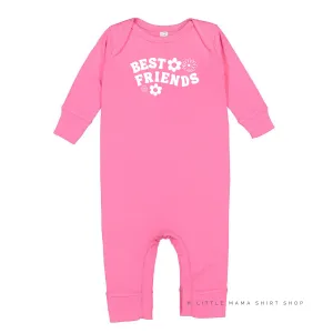 BEST FRIENDS (Flowers) - One Piece Baby Sleeper