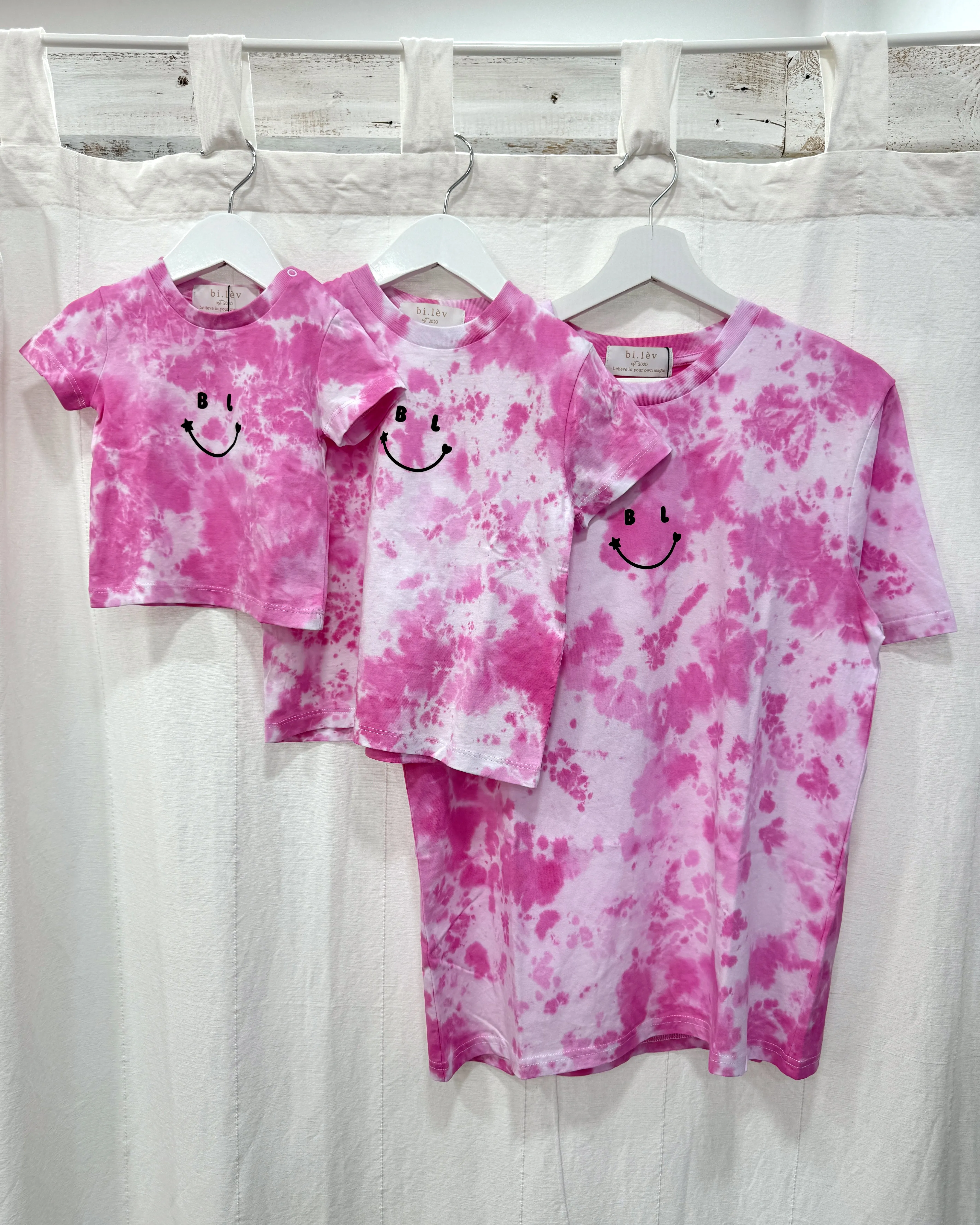 BL LOLLI PINK - Tie Dye Organic Cotton T-shirt
