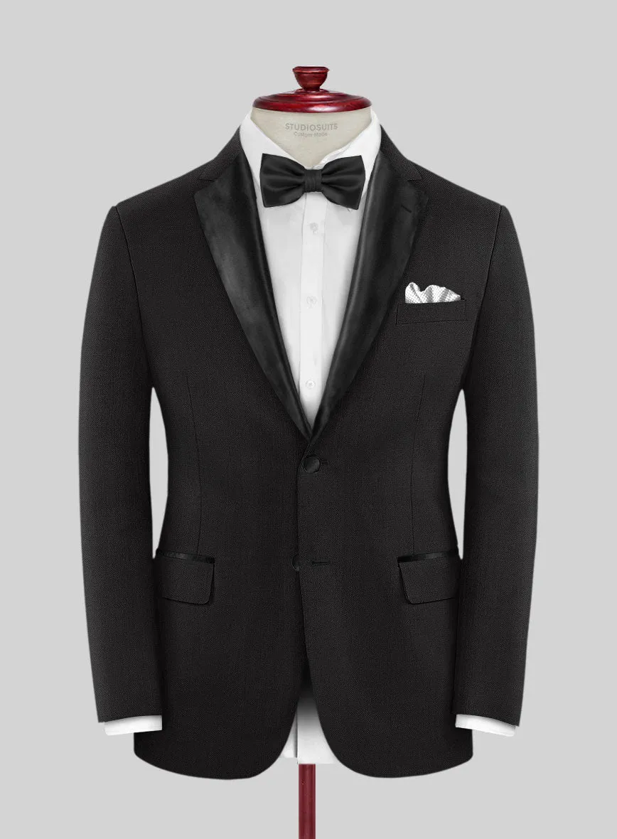 Black Merino Wool Tuxedo Jacket