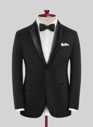 Black Merino Wool Tuxedo Jacket