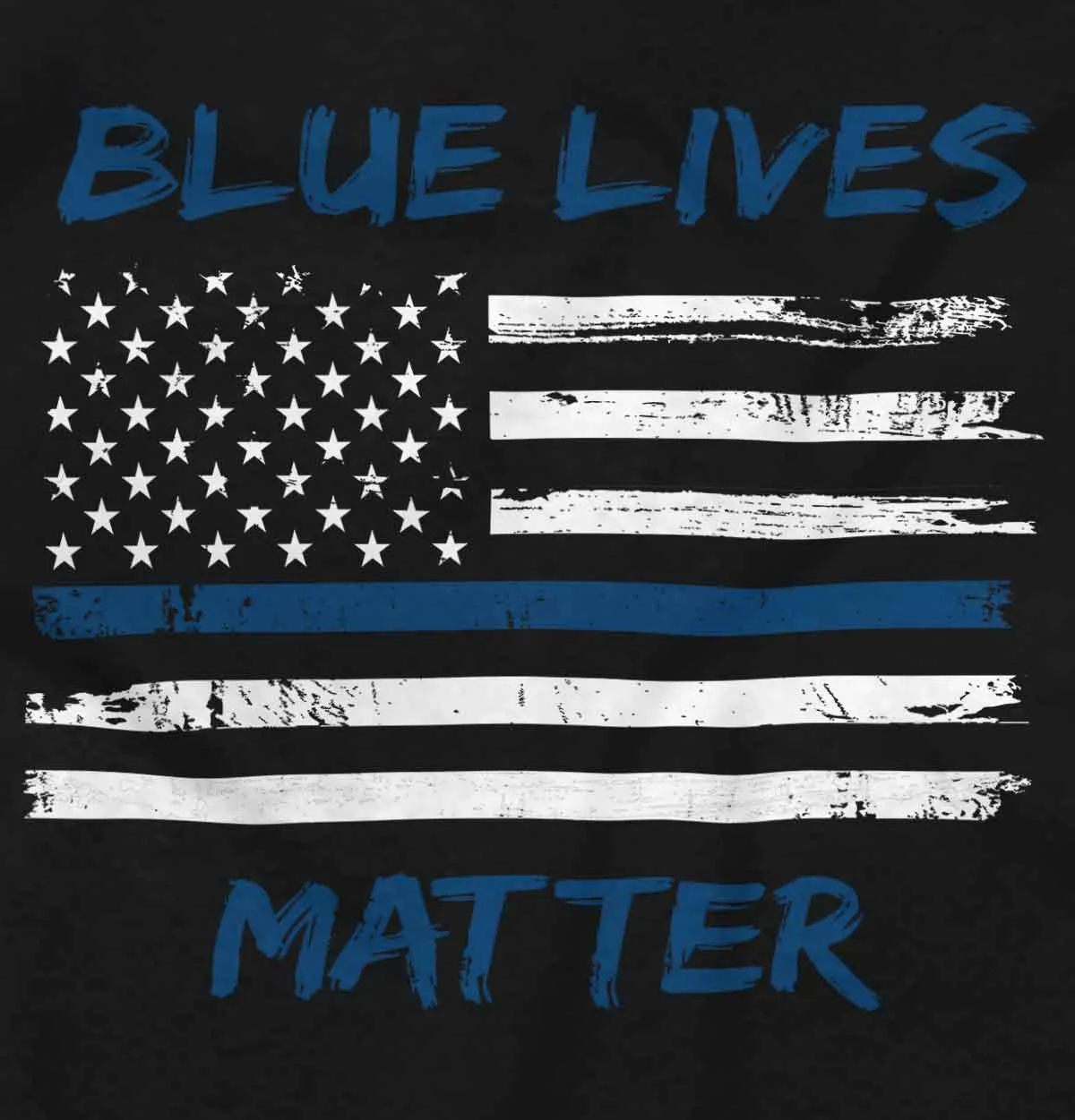 Blue Lives Matter Horizontal Ladies T-Shirt
