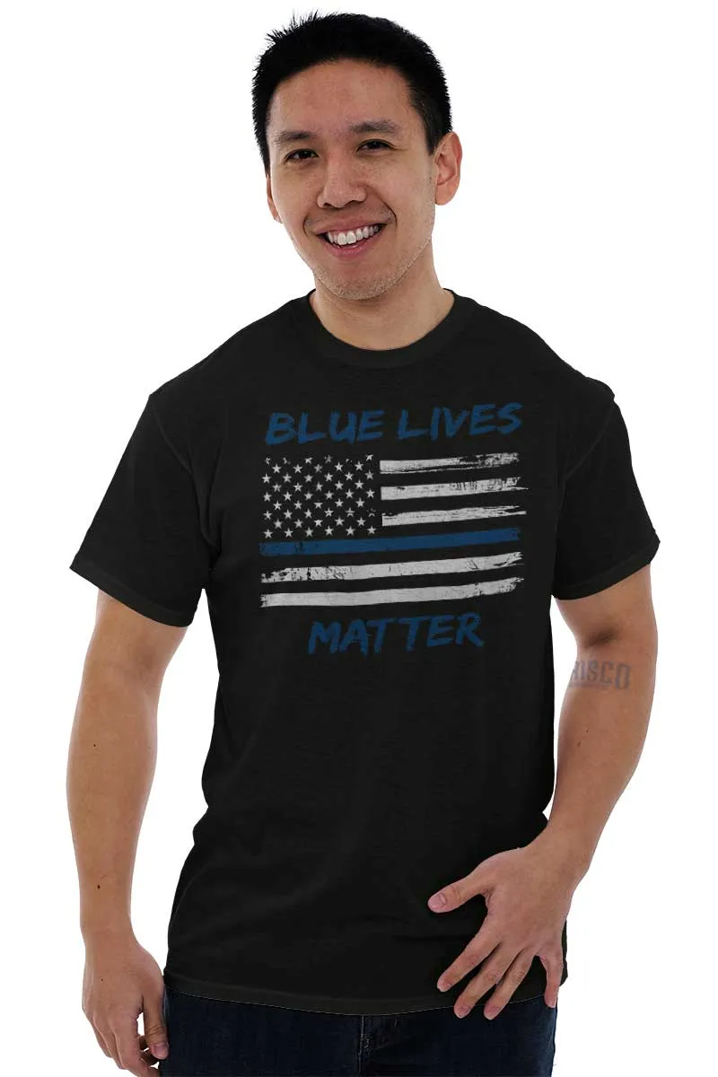 Blue Lives Matter Horizontal T-Shirt