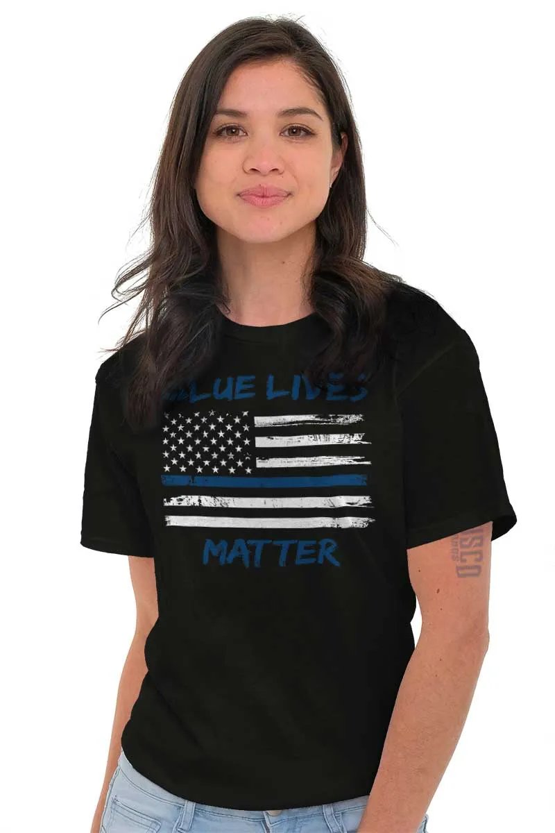 Blue Lives Matter Horizontal T-Shirt