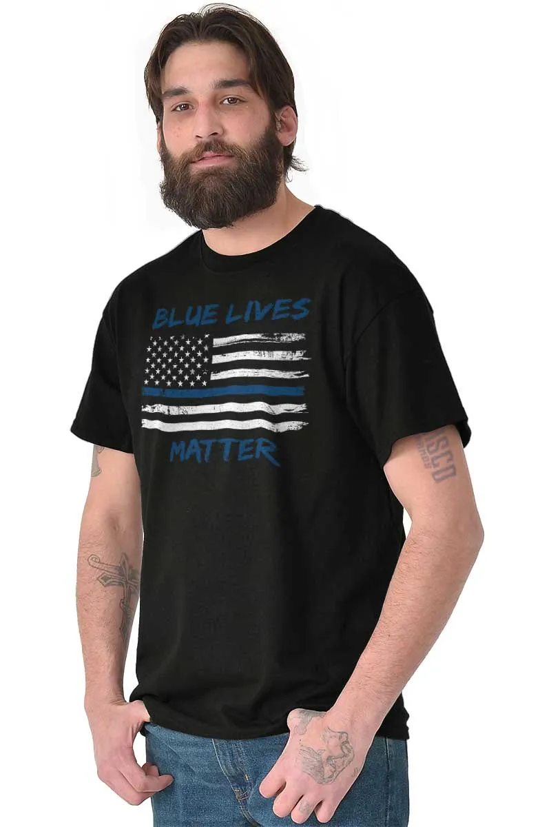 Blue Lives Matter Horizontal T-Shirt