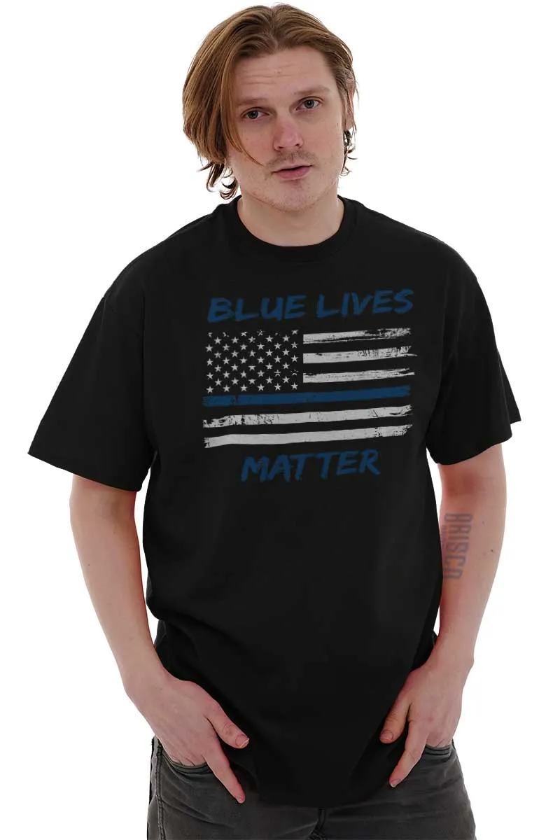 Blue Lives Matter Horizontal T-Shirt