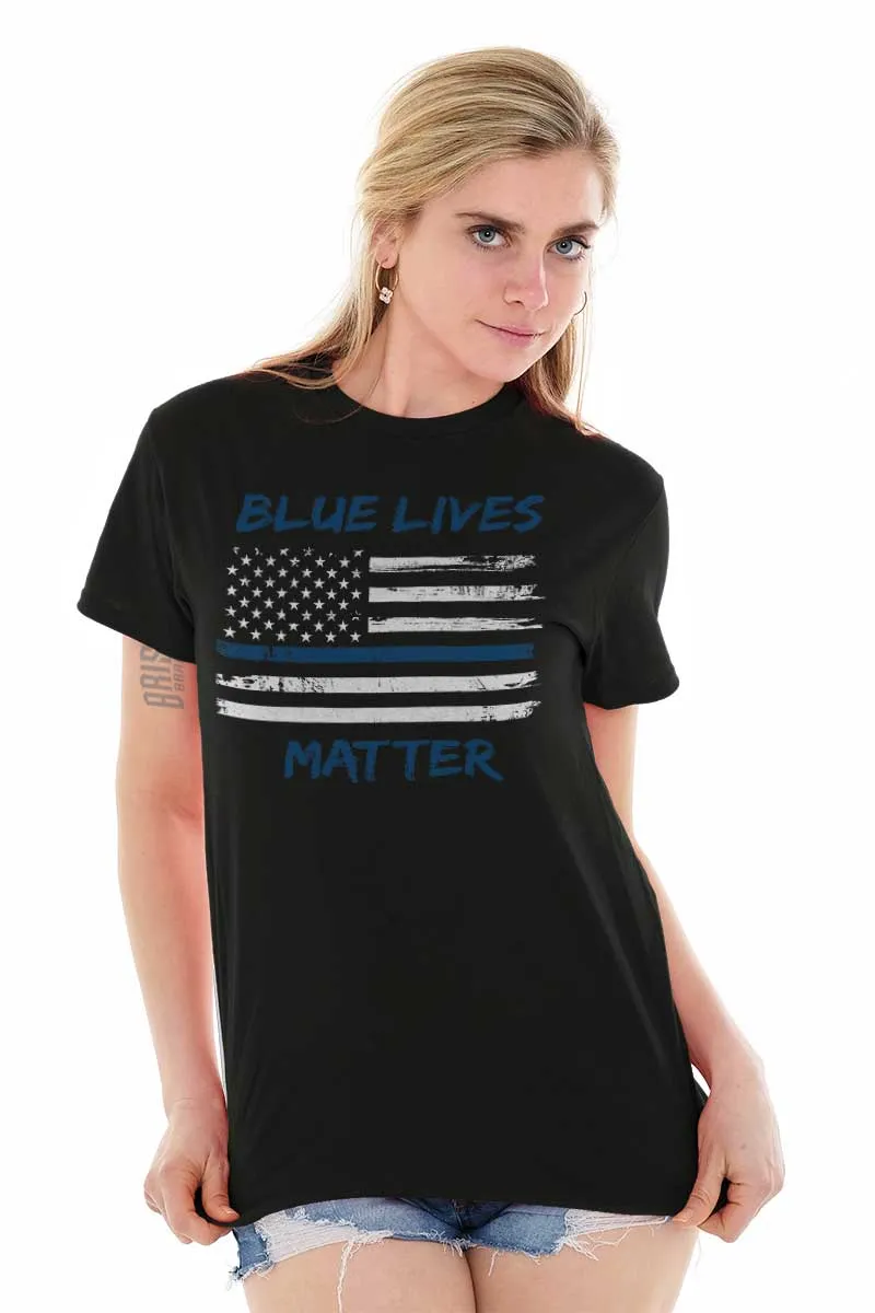 Blue Lives Matter Horizontal T-Shirt