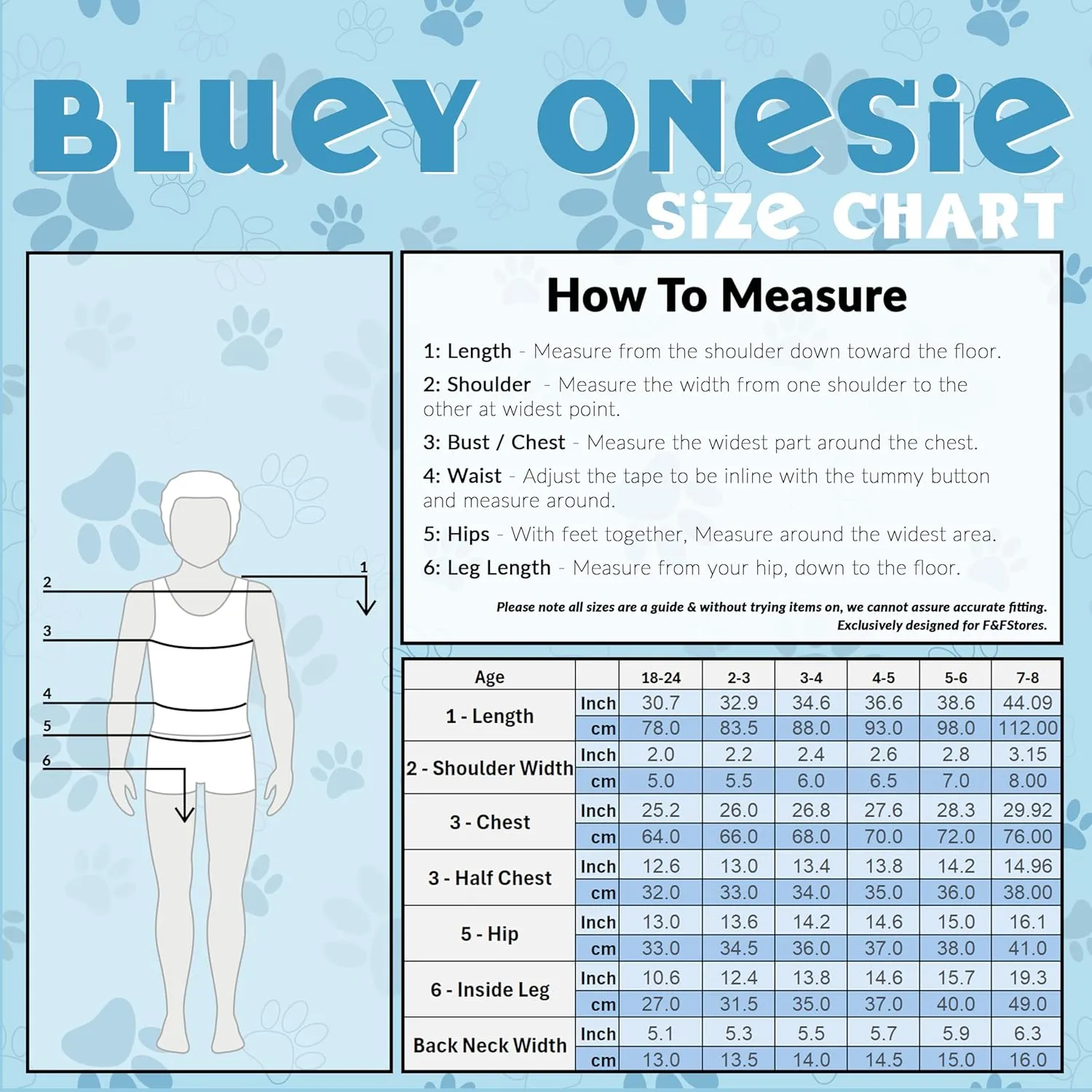Bluey One-Piece Pajamas for Girls, Cozy Jumpsuit with Long Cuffed Sleeves and Ankles, Cute Girls Loungewear Set
