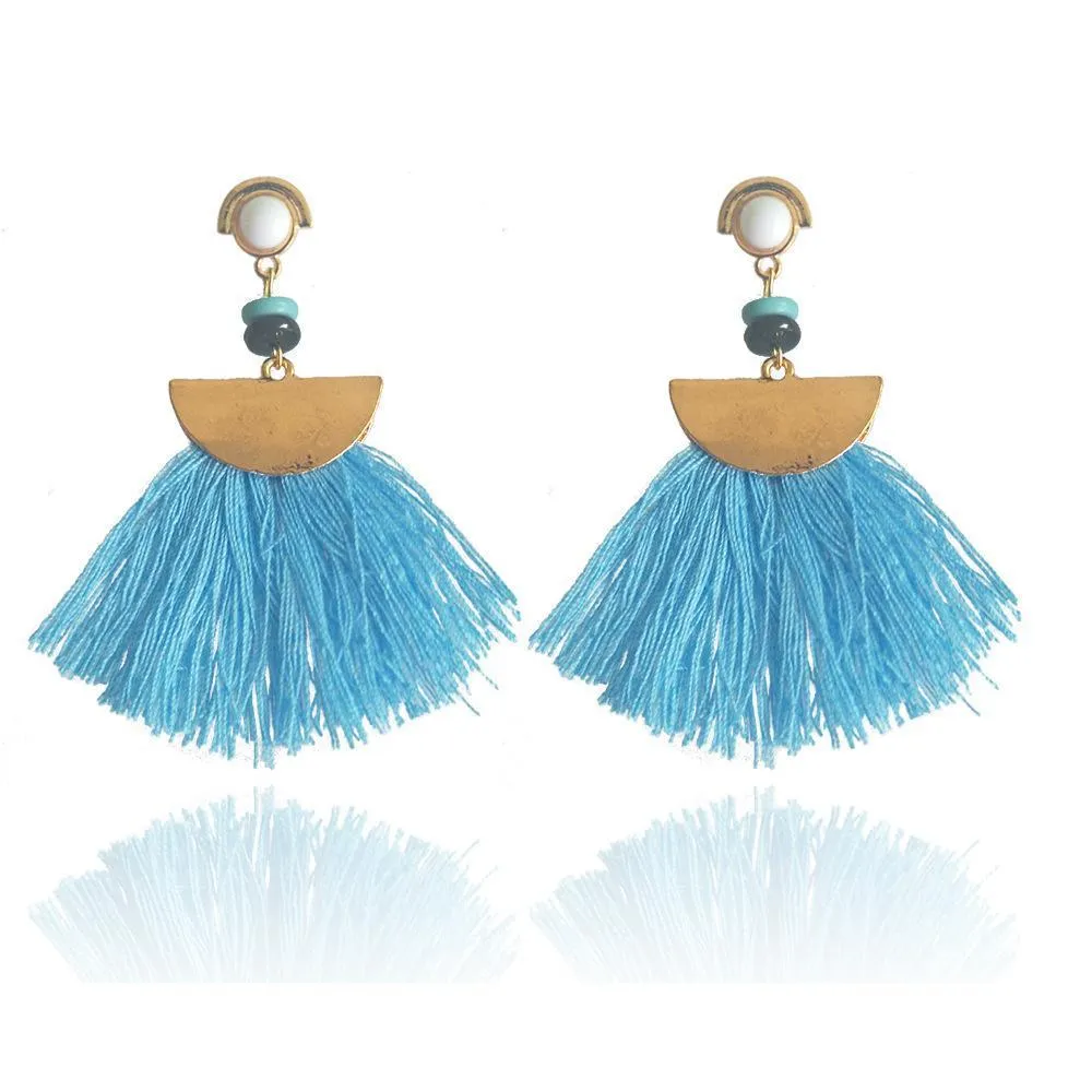 Bohemia trend fashion rope tassel earring vintage design party Xmas