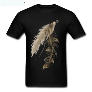 Bohemian Feather Printed Men's T Shirts