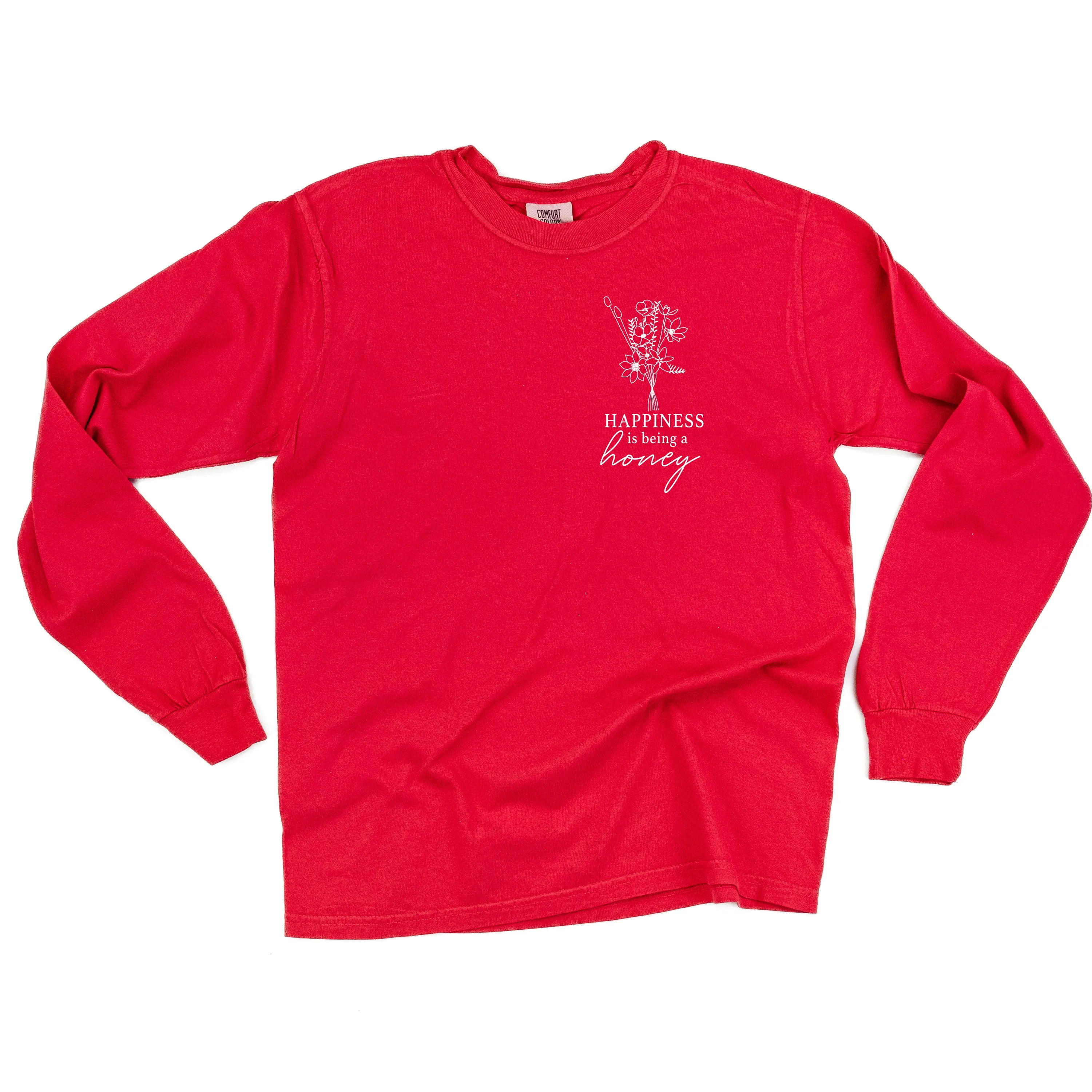 Bouquet Style - Happiness is Being a HONEY - LONG SLEEVE COMFORT COLORS TEE