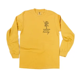 Bouquet Style - Happiness is Being a HONEY - LONG SLEEVE COMFORT COLORS TEE