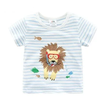 Cartoon Print Boys T Shirt