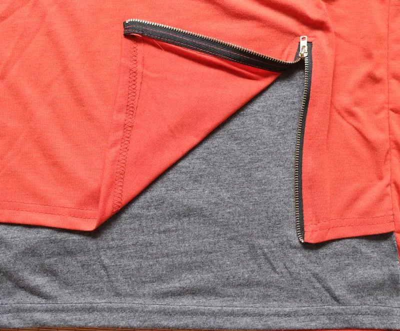 Casual Long Sleeve Quarter Zip Blouse
