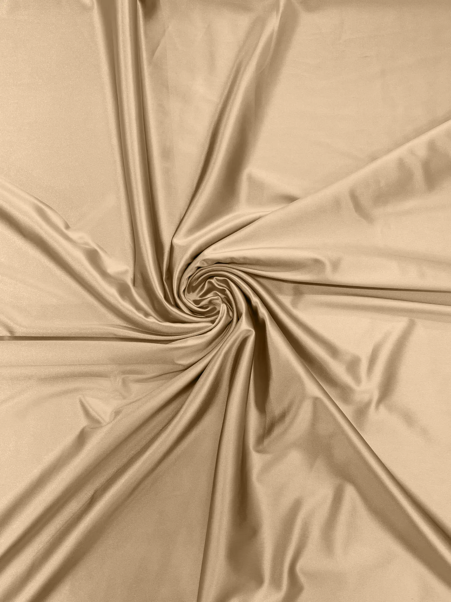Champagne Luxury Shiny Satin Stretch Spandex Fabric / Prom / Wedding / Cosplays