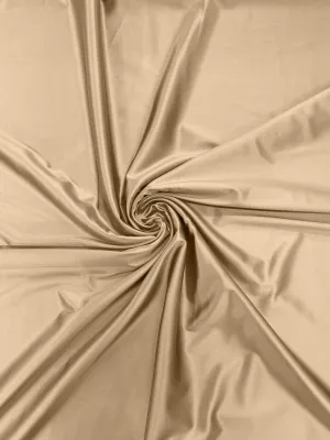Champagne Luxury Shiny Satin Stretch Spandex Fabric / Prom / Wedding / Cosplays