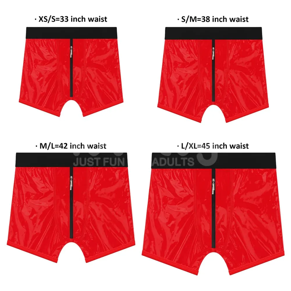 Chic Strap-On Shorts Red