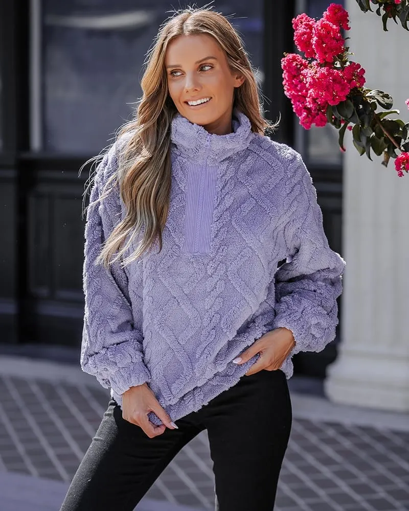 CHICME BEST SHOPPING DEALS Chic Me Womens Fuzzy Oversized Sweatshirt Argyle Pattern Zip Up Pullover Long Sleeve Fall 2024