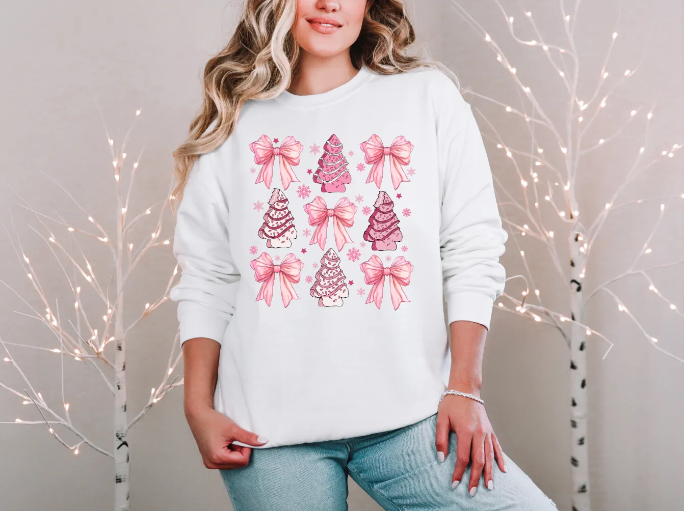 Christmas Christmas Tree Snackie Cakes and Bows | Shirt