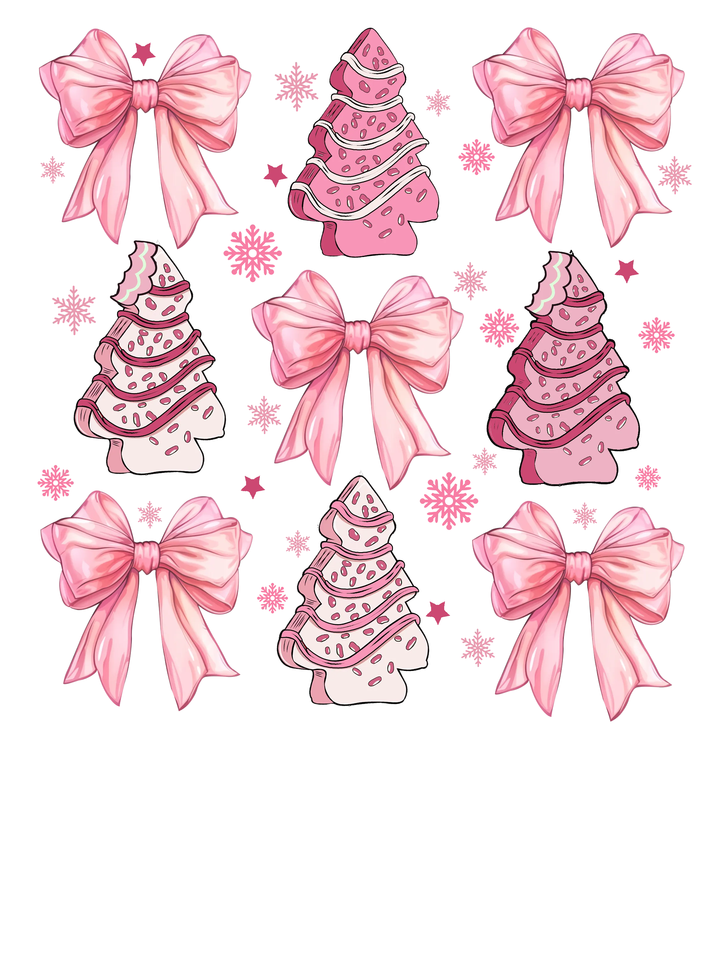 Christmas Christmas Tree Snackie Cakes and Bows | Shirt