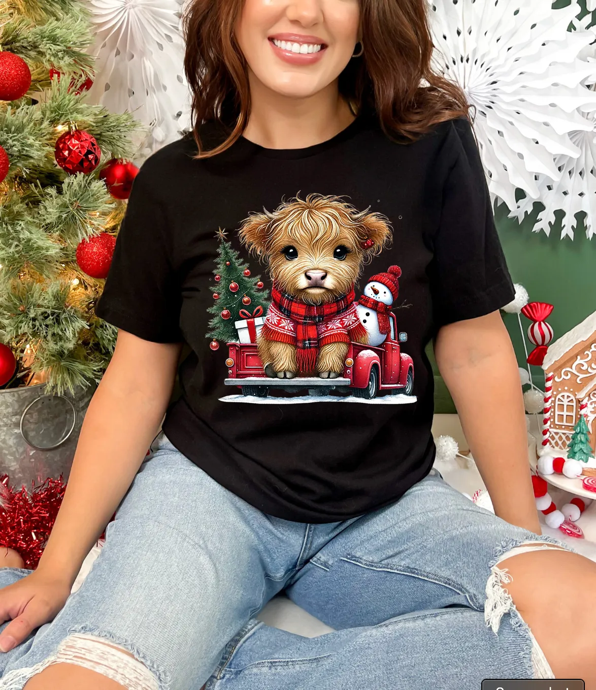 Christmas Highland Cow | Shirt | HC1