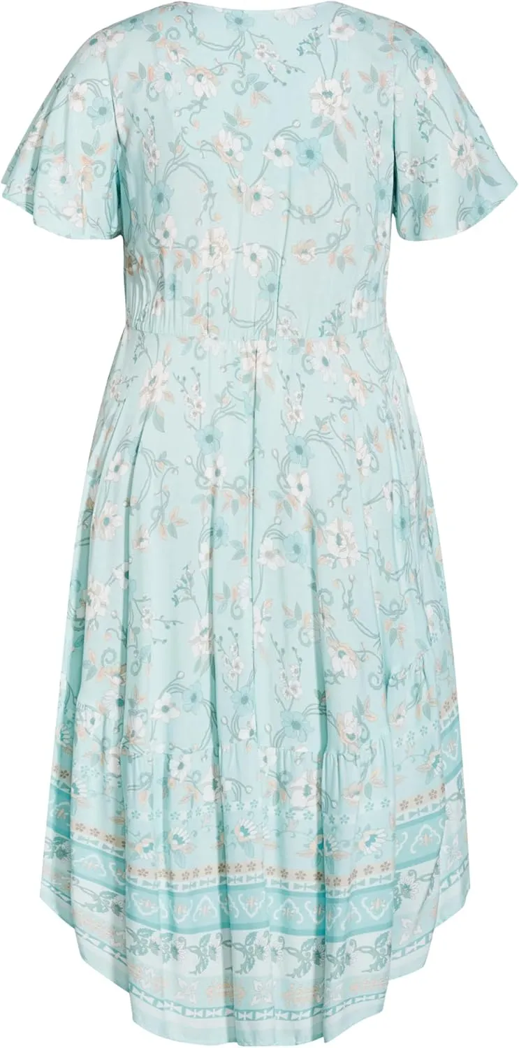 City Chic Women's Plus Size Spirited Floral Maxi Dress