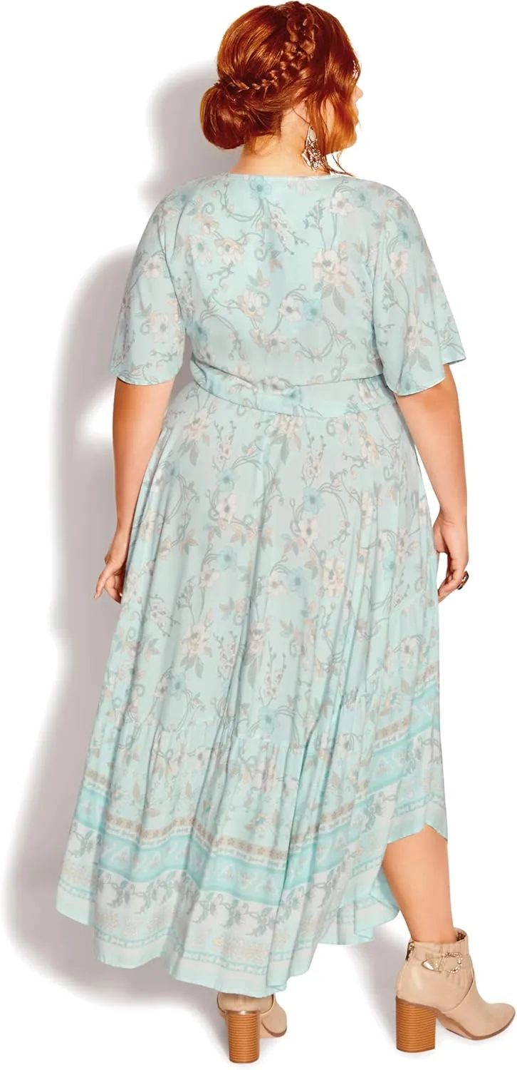 City Chic Women's Plus Size Spirited Floral Maxi Dress