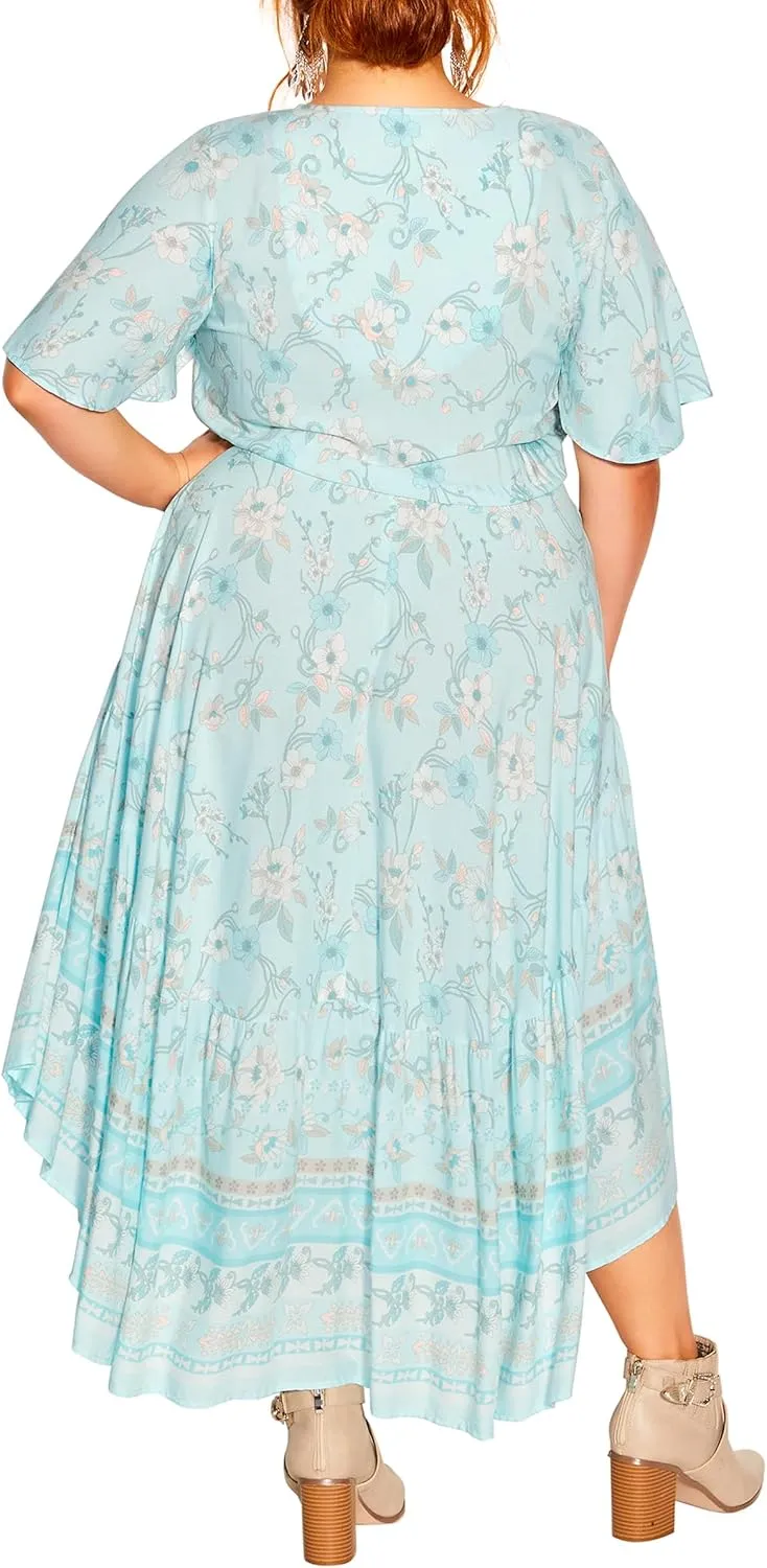 City Chic Women's Plus Size Spirited Floral Maxi Dress