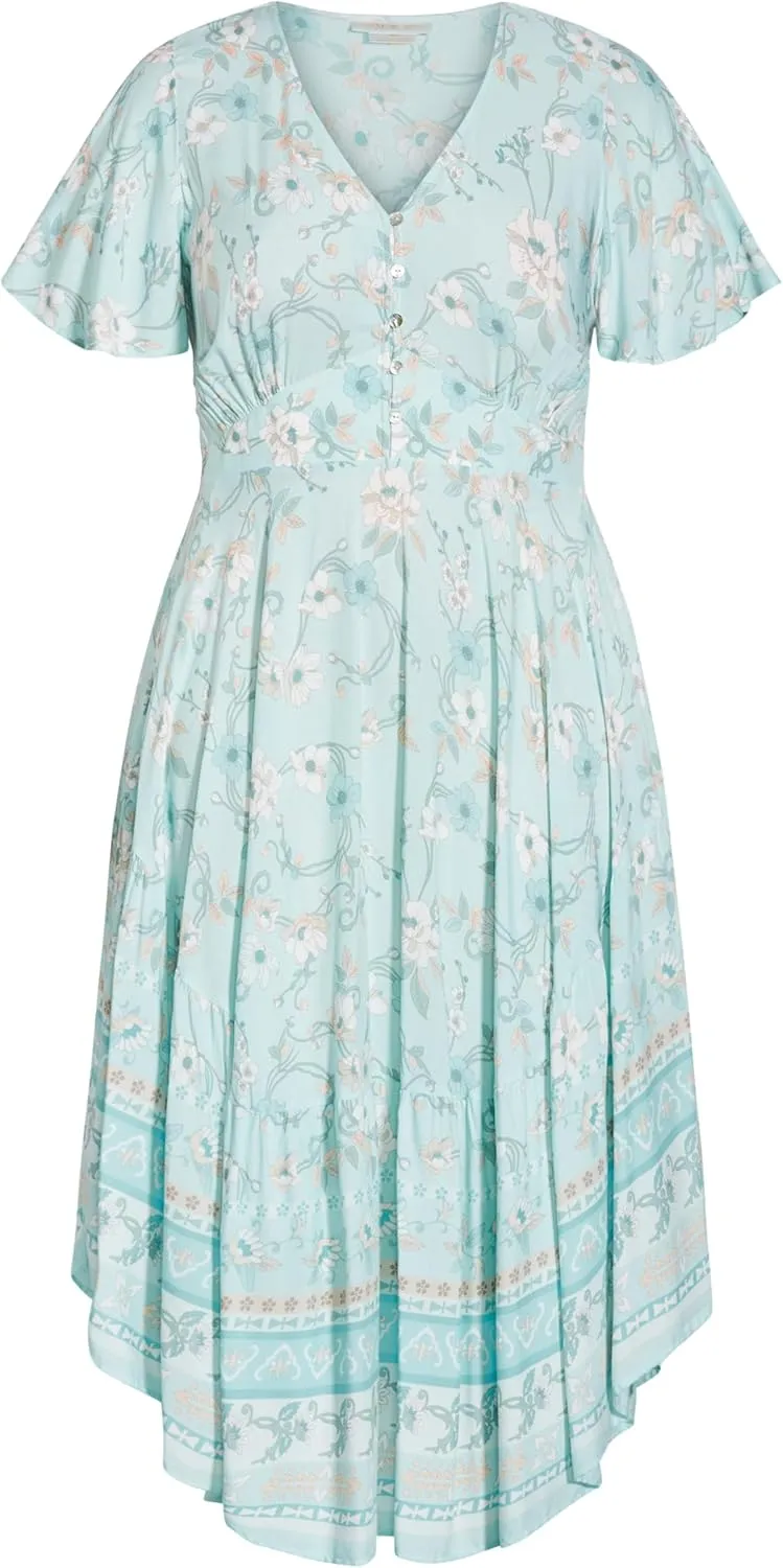 City Chic Women's Plus Size Spirited Floral Maxi Dress