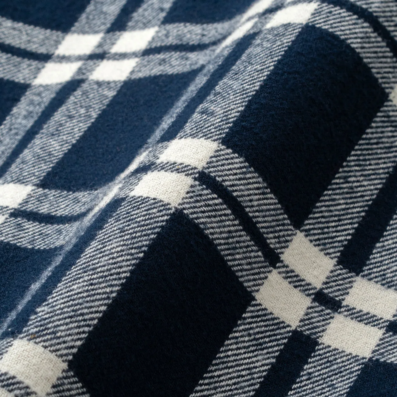 College Days Flannel Camp Collar - Black White Lines