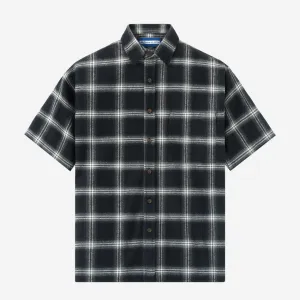 College Days II Short Sleeve Flannel - Black Off White