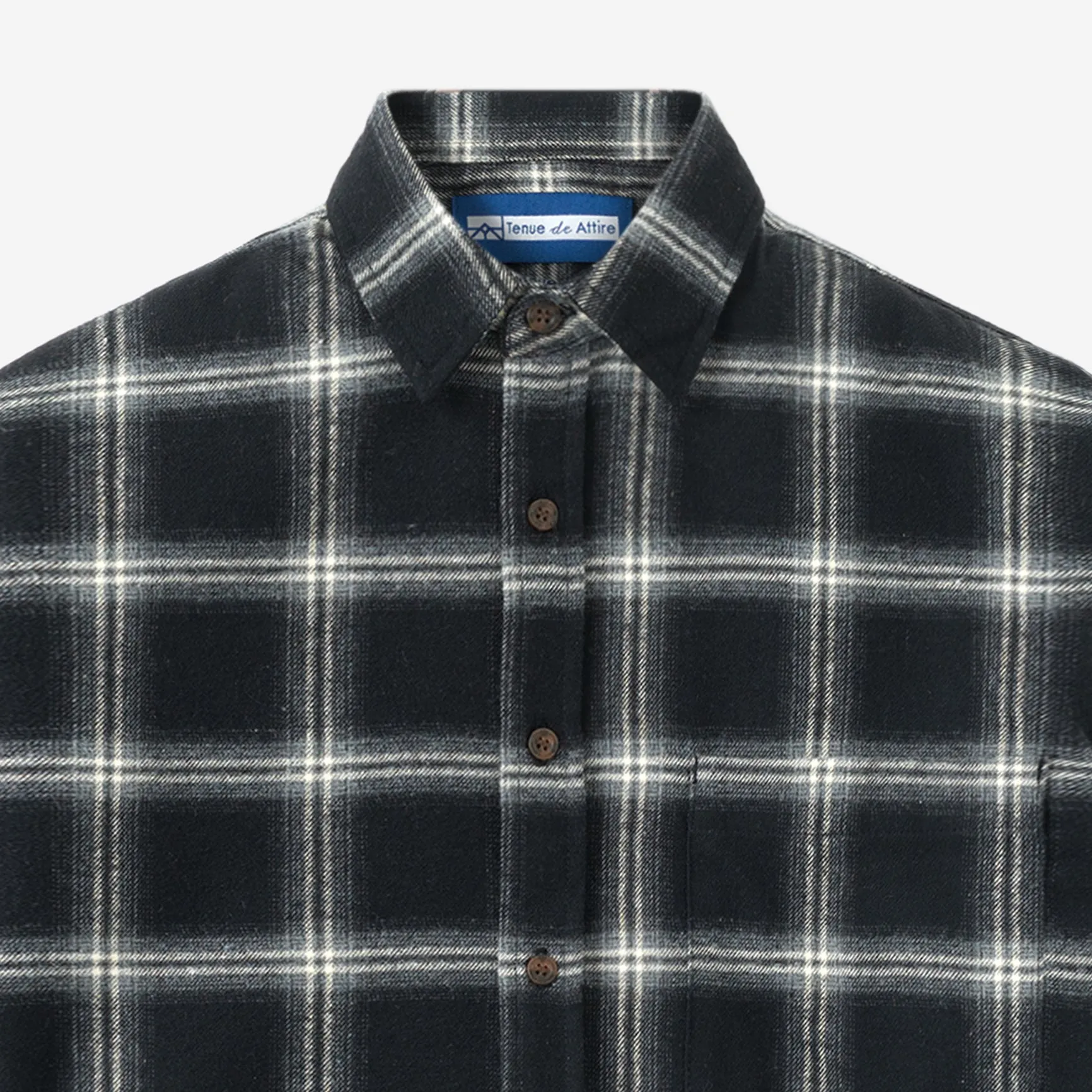 College Days II Short Sleeve Flannel - Black Off White