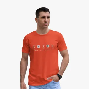 Currency Print - Organic Cotton Printed Regular Fit T-Shirt For Men - Tango