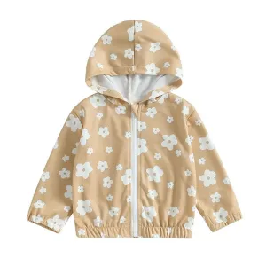 Daisy Hooded Zipper Baby Jacket