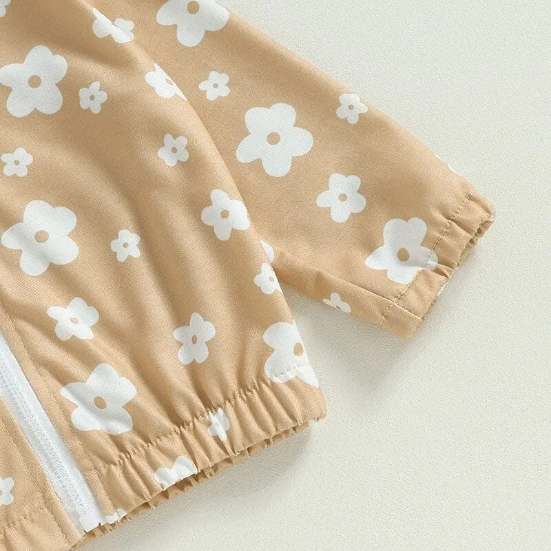 Daisy Hooded Zipper Baby Jacket